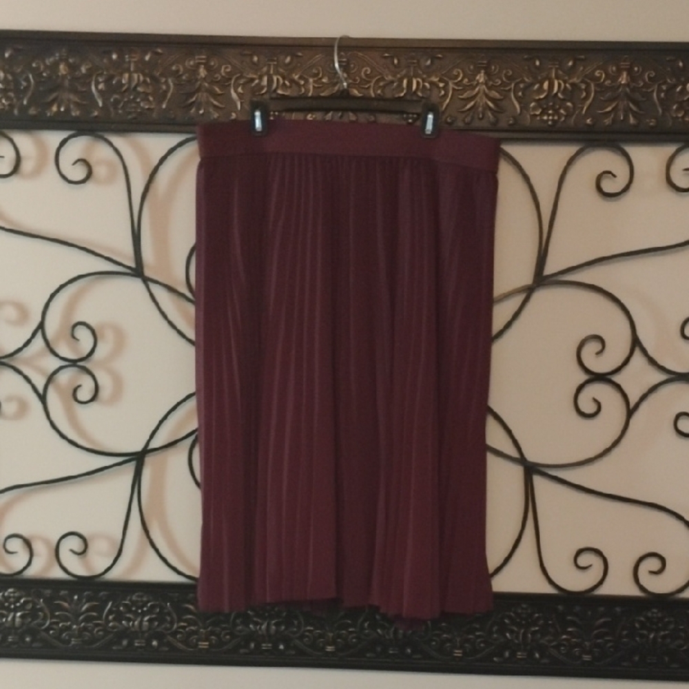 Lane Bryant Red Knee-Length Pencil Skirt